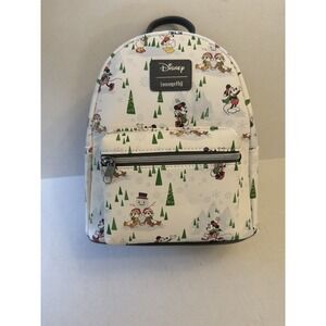 Disney Loungefly Mini Backpack Mickey Mouse & Friends Snow Day  - New w/Tags
